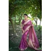 Generic Women's Silk_Blend Butti Pattern Saree With Unstitched Blouse 5.5Mtr (Purple)