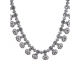 Generic Women's Brass Silver Plated Necklace set (White)