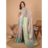 Generic Women's Jacquard Saree With Unstitched Blouse 5.5Mtr (Multicolor)