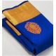 Generic Women's Soft Lichi Silk Printed Saree With Unstitched Blouse 5.5Mtr (Royal-Blue)