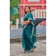 Generic Women's Faux Shimmer Floral Embroidery Ready to wear Saree With Unstitched Blouse 5.5Mtr (Teal) Generic Women's Faux Shimmer Floral Embroidery Ready to wear Saree With Unstitched Blouse 5.5Mtr (Teal)