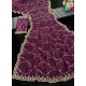 Generic Women's Slik Embellished Saree With Unstitched Blouse 5.5Mtr (Wine)