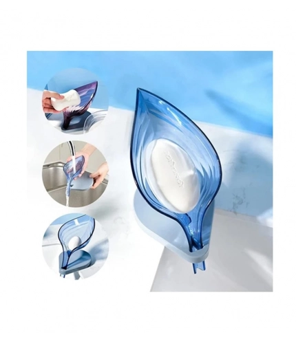 Generic Pack Of 2_Leaf-Shaped Soap Holder – Stylish Bathroom Soap Dish (Color: Assorted )