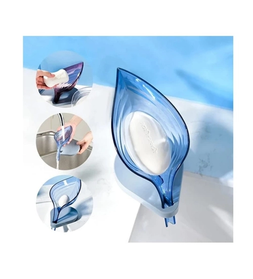 Generic Pack Of 2_Leaf-Shaped Soap Holder – Stylish Bathroom Soap Dish (Color: Assorted )