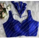 Generic Women's Silk Embellished Sweetheart Neck Sleeveless Readymade Padded Blouse (Blue, Size 38) Generic Women's Silk Embellished Sweetheart Neck Sleeveless Readymade Padded Blouse (Blue, Size 38)