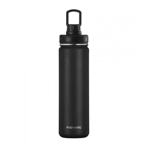 Generic 1000 Ml Double Wall Insulated Stainless Steel Water Bottle With Screw Lid (Black)