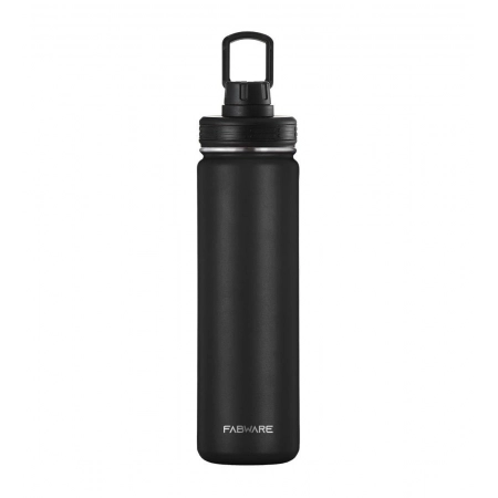 Generic 650 Ml Double Wall Insulated Stainless Steel Water Bottle With Screw Lid (Black)