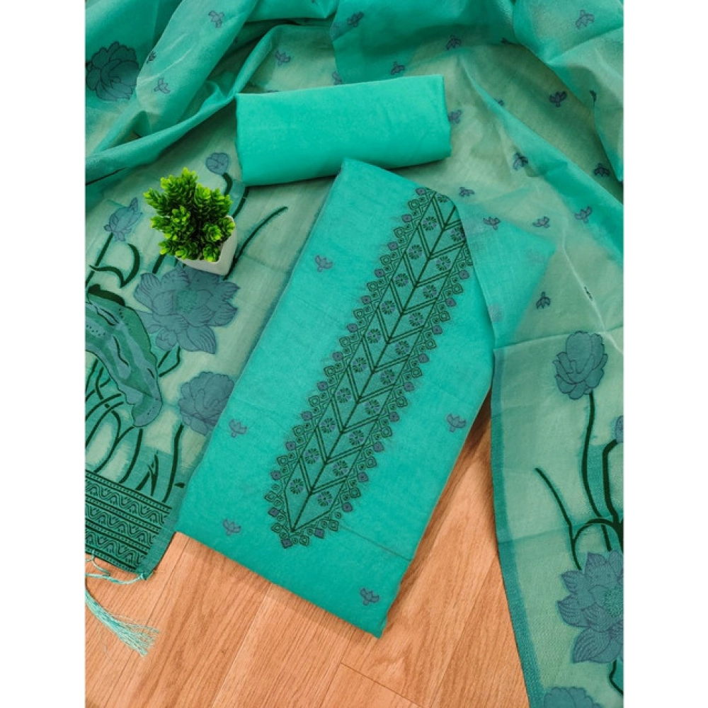 Generic Women's Banarasi Silk Printed Unstitched Salwar Suit Material With Dupatta (sea Green, 3Mtrs) Generic Women's Banarasi Silk Printed Unstitched Salwar Suit Material With Dupatta (sea Green, 3Mtrs)