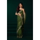 Generic Women's Net Sequence Saree With Unstitched Blouse 5.5Mtr (Green) Generic Women's Net Sequence Saree With Unstitched Blouse 5.5Mtr (Green)