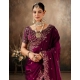 Generic Women's Silk Embroidered Saree With Unstitched Blouse 5.5Mtr (Wine) Generic Women's Silk Embroidered Saree With Unstitched Blouse 5.5Mtr (Wine)