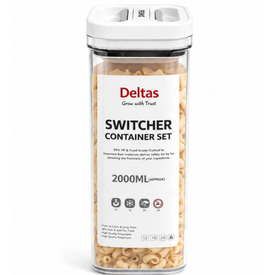 Generic Pack of 1 Switchers Airtight Storage Container Set 2000 ML (White)