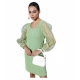 Generic Women's Organza And Polyester Lycra Solid Long Sleeves Dress (Green) Generic Women's Organza And Polyester Lycra Solid Long Sleeves Dress (Green)