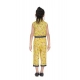 Generic Girl's Cotton Printed Sleeveless Jumpsuit (Yellow)