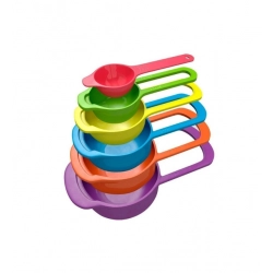 Generic Pack of 4_Colorful Measuring Cup Spoon Set Stackable Kitchen Measuring Cups (Color: Assorted )