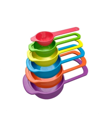 Generic Pack of 4_Colorful Measuring Cup Spoon Set Stackable Kitchen Measuring Cups (Color: Assorted )