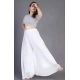 Generic Women's Pack of 1 Georgette Solid High Rise Wide Leg Flared Palazzo Pants with Elastic Waist (White) Generic Women's Pack of 1 Georgette Solid High Rise Wide Leg Flared Palazzo Pants with Elastic Waist (White)