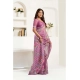 Generic Women's Linen Cotton Printed Ready To Wear Saree With Unstitched Blouse 5.5 Mtr (Light_Mauve)