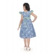 Generic Girl's Twill Printed Short Sleeve Round Neck Dress (Green) Generic Girl's Twill Printed Short Sleeve Round Neck Dress (Green)