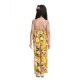 Generic Girl's Rayon Floral Shoulder Straps Jumpsuit (Mustard) Generic Girl's Rayon Floral Shoulder Straps Jumpsuit (Mustard)