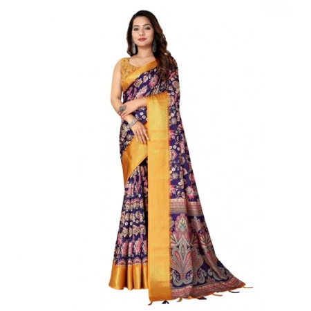Generic Women's Cotton Silk Floral Printed Saree With Unstitched Blouse 5.5Mtr (Multicolor) Generic Women's Cotton Silk Floral Printed Saree With Unstitched Blouse 5.5Mtr (Multicolor)