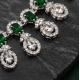 Generic Women's Brass Silver Plated Necklace set (Green) Generic Women's Brass Silver Plated Necklace set (Green)