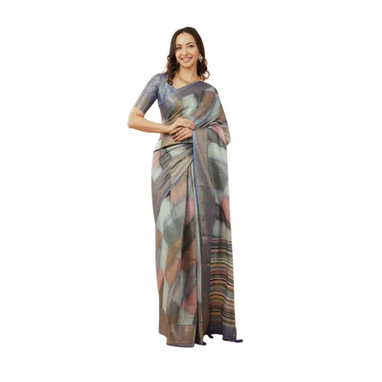 Generic Women's Polyester Printed Saree With Unstitched Blouse 5.5 Mtr (Multicolor) Generic Women's Polyester Printed Saree With Unstitched Blouse 5.5 Mtr (Multicolor)
