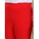 Generic Girl's Cotton Lycra Solid Elasticated Leggings (Red)