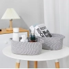Generic Cotton 10x7x4 Inch 2 Pcs Oval Storage Basket For Clothes (Grey) Generic Cotton 10x7x4 Inch 2 Pcs Oval Storage Basket For Clothes (Grey)