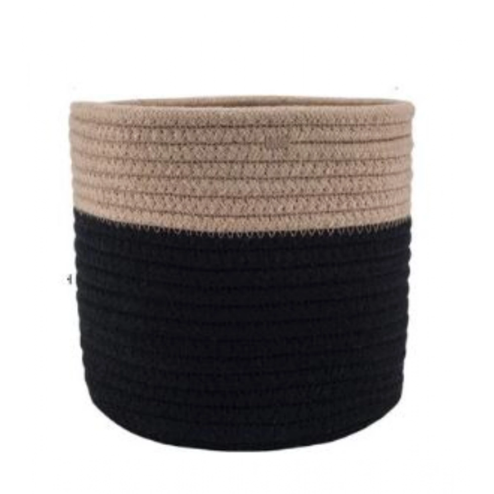 Generic Cotton Flower Pot With Out Lid (Beige-Black) Generic Cotton Flower Pot With Out Lid (Beige-Black)
