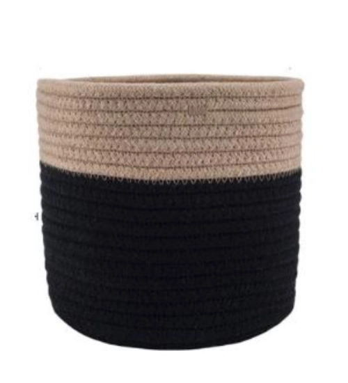 Generic Cotton Flower Pot With Out Lid (Beige-Black) Generic Cotton Flower Pot With Out Lid (Beige-Black)