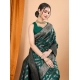 Generic Women's Soft Silk Jacquard Saree With Unstitched Blouse 5.5Mtr (Green)