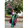 Generic Women's Katan_Silk Zari_Weaving Saree With Unstitched Blouse 5.5Mtr (Dark_Green)