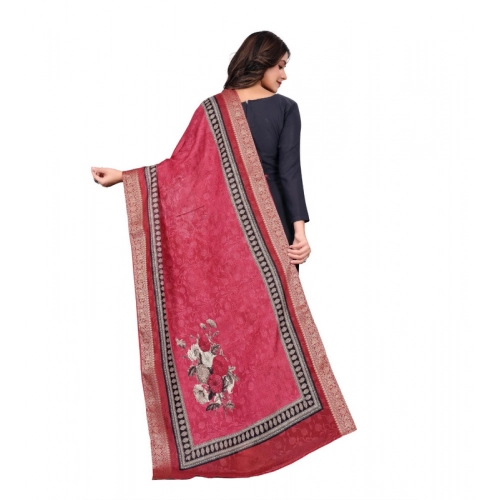 Generic Women's chanderi silk Printed Dupatta (Red, Length: 2 Mtr) Generic Women's chanderi silk Printed Dupatta (Red, Length: 2 Mtr)