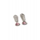 Generic Women's Brass Silver Plated Drop Earrings (Pink) Generic Women's Brass Silver Plated Drop Earrings (Pink)