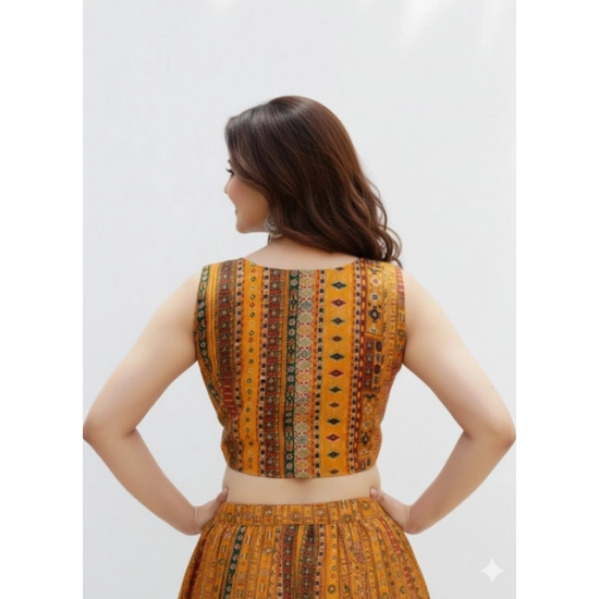 Generic Women's Cambric Cotton V Neck Padded Blouse (Mustard, 38 Ready Size (Self-Alterable 36–40) Generic Women's Cambric Cotton V Neck Padded Blouse (Mustard, 38 Ready Size (Self-Alterable 36–40)