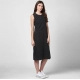 Generic Women's Denim Solid Sleeveless Dress (Black) Generic Women's Denim Solid Sleeveless Dress (Black)