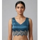 Generic Women's Silk Embroidered Sweetheart Neck Sleeveless Readymade Padded Blouse (Blue, Size 38) Generic Women's Silk Embroidered Sweetheart Neck Sleeveless Readymade Padded Blouse (Blue, Size 38)