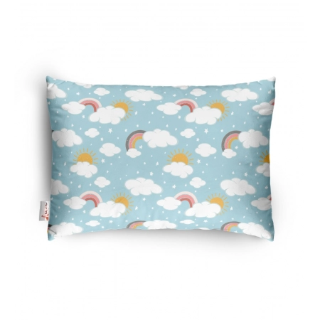 Generic Soft Plush Printed Baby Infant Pillow for Kids Age 1 To 5 Years (Sky Blue)