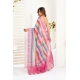 Generic Women's Faux_Linen Printed Ready-to-Wear Saree With Unstitched Blouse 5.5 Mtr (Multicolor)
