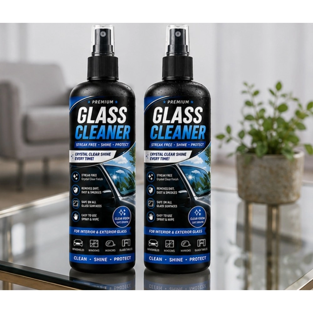Generic Pack of 2 Glass Cleaner Liquid Spray Bottles 100 ML