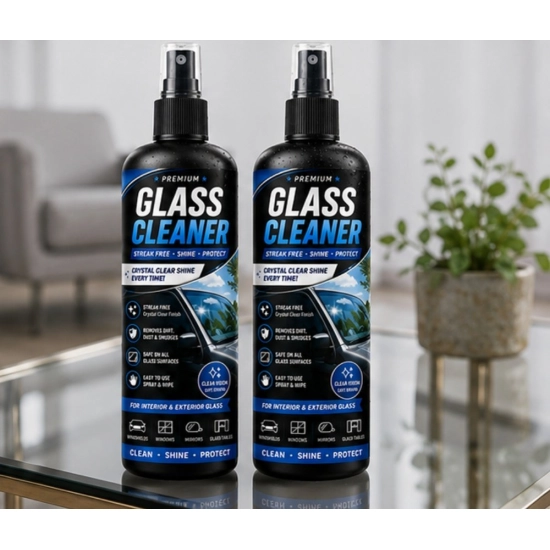 Generic Pack of 2 Glass Cleaner Liquid Spray Bottles 100 ML