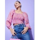 Generic Women's Polyester Floral Long Sleeves Top (Multicolor) Generic Women's Polyester Floral Long Sleeves Top (Multicolor)