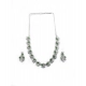 Generic Women's Brass Silver Plated Necklace set (Green) Generic Women's Brass Silver Plated Necklace set (Green)