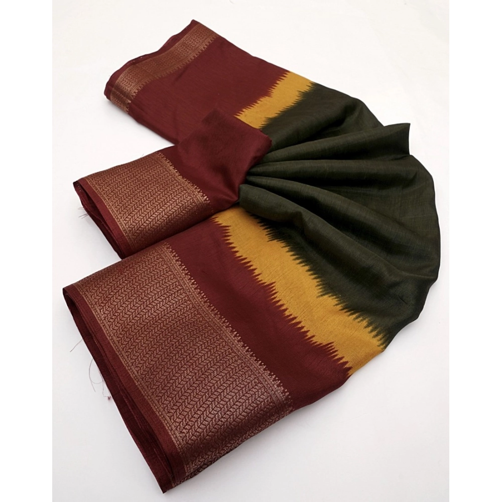 Generic Women's Cotton Silk Solid Saree With Unstitched Blouse 5.5Mtr (Multicolor) Generic Women's Cotton Silk Solid Saree With Unstitched Blouse 5.5Mtr (Multicolor)