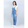 Generic Girl's Denim Solid Buttoned Dungaree (Blue) Generic Girl's Denim Solid Buttoned Dungaree (Blue)