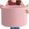 Generic Cotton Pack Of_1 14x12 Inch Storage Basket For Clothes With Out Lid (Pink) Generic Cotton Pack Of_1 14x12 Inch Storage Basket For Clothes With Out Lid (Pink)