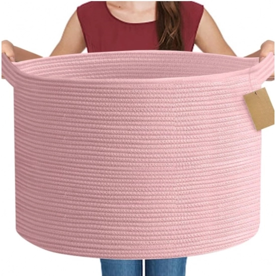 Generic Cotton Pack Of_1 14x12 Inch Storage Basket For Clothes With Out Lid (Pink) Generic Cotton Pack Of_1 14x12 Inch Storage Basket For Clothes With Out Lid (Pink)