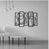 Generic Wooden 5-Piece Wall Art Panel Frame – Elegant Black Abstract Design