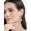 Generic Women's Brass Silver Plated Drop Earrings (Pink) Generic Women's Brass Silver Plated Drop Earrings (Pink)
