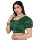 Generic Women's Jimmy Solid Designer Neck Elastic Sleeve Readymade Blouse (Green 38 , Alterable up to 42)-PID65829 Generic Women's Jimmy Solid Designer Neck Elastic Sleeve Readymade Blouse (Green 38 , Alterable up to 42)-PID65829